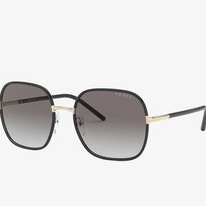 Prada Women's Sunglasses in Black with Gold Accents